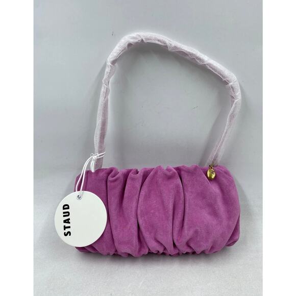 STAUD Handbags - NWT STAUD Bean Lollipop Pink Suede Convertible Bag